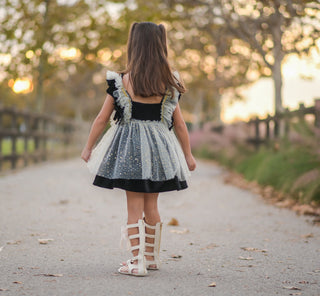 Stardust Shimmer Velvet and Tulle Pinafore Set **Pre-Order ETA mid Dec.**
