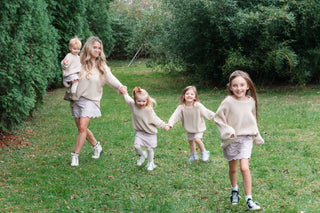 Cozy Sweater & (Plum) Gingham Activewear Skort Set -Ready to Ship