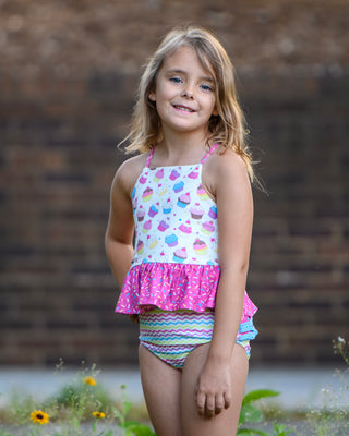 Cupcake Wishes Topped with Sprinkles Tankini Swimsuit