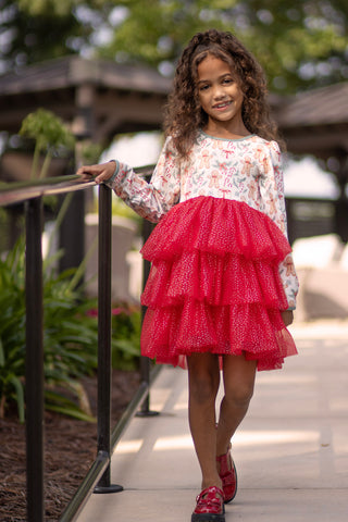 Gingerbread Sparkle Tulle Dress **Pre-Order ETA end of November**