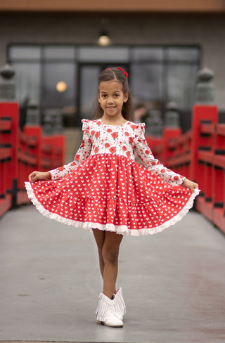 Roses & Heart Twirl Dress