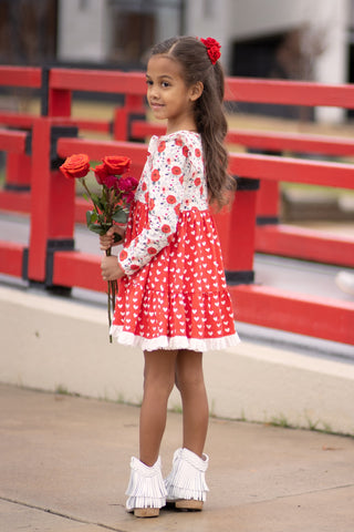 Roses & Heart Twirl Dress