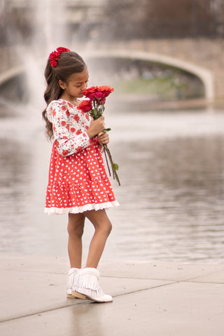 Roses & Heart Twirl Dress