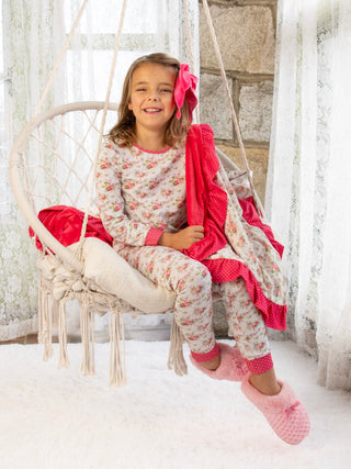 Rosy Bouquet Bliss Minky Luxe Blanket