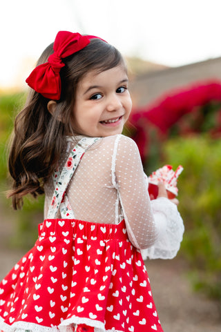 Roses & Heart Skirted Romper