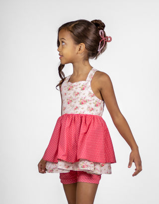 Rosy Bouquest Bliss-Tunic Set