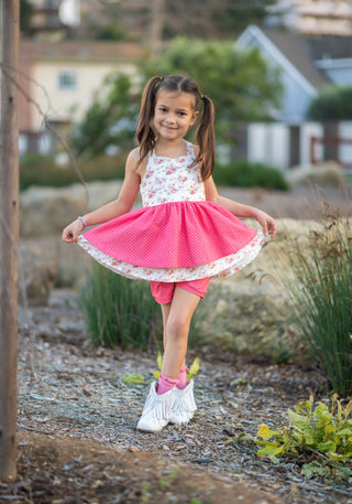 Rosy Bouquest Bliss-Tunic Set