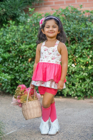 Rosy Bouquest Bliss-Tunic Set