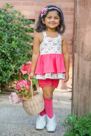 Rosy Bouquest Bliss-Tunic Set