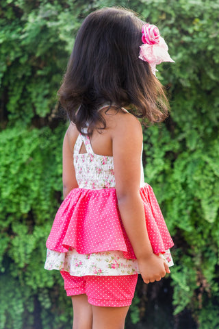 Rosy Bouquest Bliss-Tunic Set