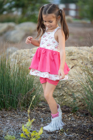 Rosy Bouquest Bliss-Tunic Set