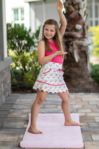 Rosy Bouquet Bliss- 2 Piece Activewear Set