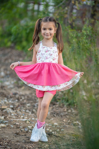 Rosy Bouquest Bliss-Tunic Set