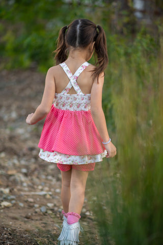 Rosy Bouquest Bliss-Tunic Set