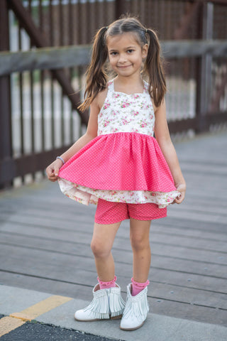 Rosy Bouquest Bliss-Tunic Set