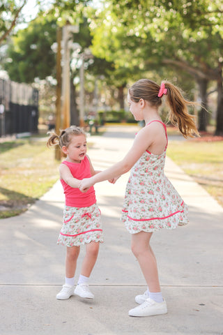 Rosy Bouquet Bliss- 2 Piece Activewear Set