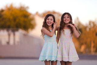 Sunny Neon Glow Scalloped Dress