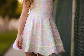 Sunny Neon Glow Scalloped Dress