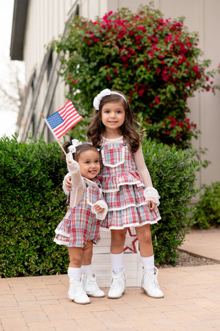 Liberty Lane Plaid Overalls
