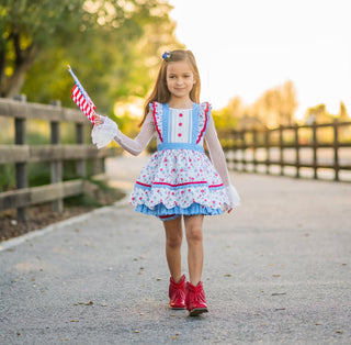 Freedom Floral Scalloped Tunic Set
