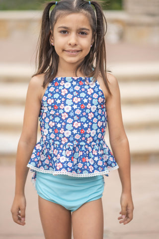 Firecracker Floral Tankini 2 Piece Swim