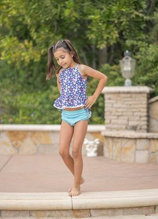 Firecracker Floral Tankini 2 Piece Swim