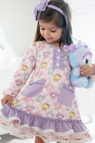 Lilac Kitty Friends Gown