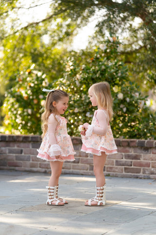 Fancy Florals Skirted Romper