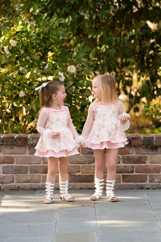 Fancy Florals Skirted Romper