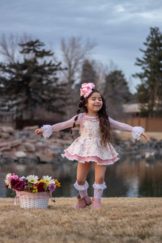 Fancy Florals Skirted Romper