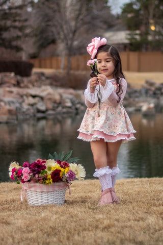 Fancy Florals Skirted Romper