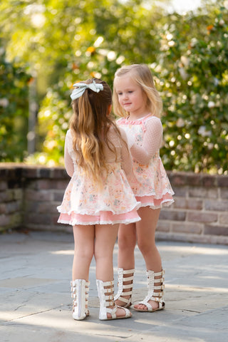 Fancy Florals Skirted Romper