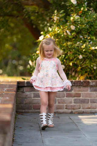 Fancy Florals Skirted Romper