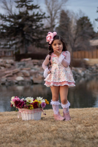 Fancy Florals Skirted Romper