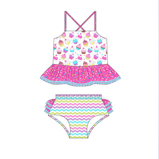 Cupcake Wishes Topped with Sprinkles Tankini Swimsuit **Pre-order ETA End of May**