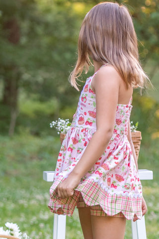 Strawberry Harvest Scalloped Tunic **Ready to Ship allow 7-10 days**