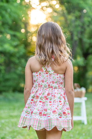 Strawberry Harvest Scalloped Tunic **Ready to Ship allow 7-10 days**