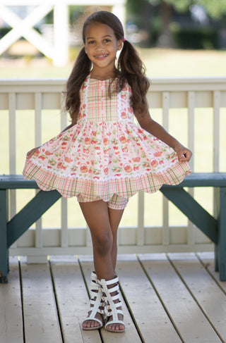 Strawberry Harvest Scalloped Tunic **Ready to Ship allow 7-10 days**