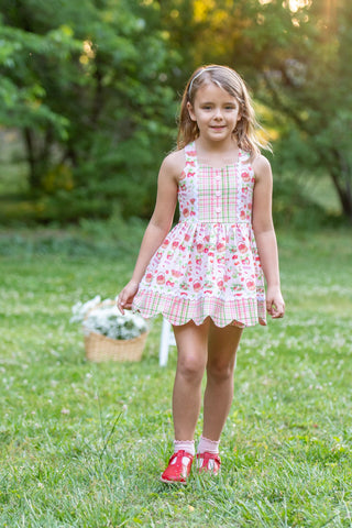 Strawberry Harvest Scalloped Tunic **Ready to Ship allow 7-10 days**