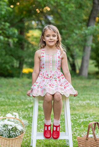 Strawberry Harvest Scalloped Tunic **Ready to Ship allow 7-10 days**