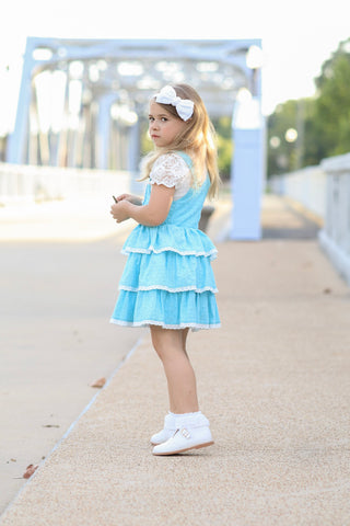 Pixie Wishes & Hearts Eyelet Overalls Dress Set