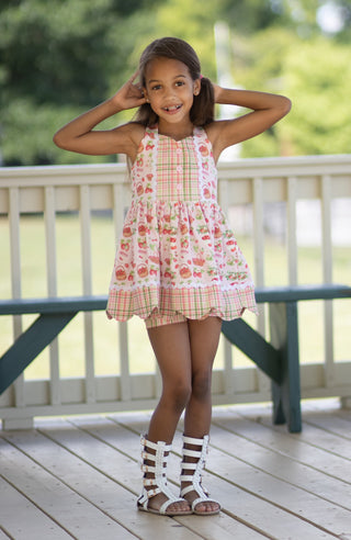 Strawberry Harvest Scalloped Tunic **Ready to Ship allow 7-10 days**