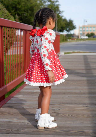 Roses & Heart Twirl Dress