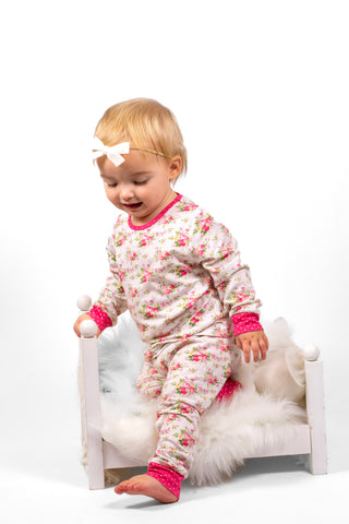 Rosy Bouquet Bliss- Bamboo Lounge Set