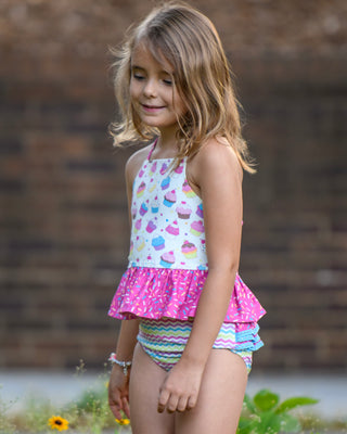 Cupcake Wishes Topped with Sprinkles Tankini Swimsuit