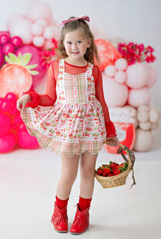 Strawberry Harvest Scalloped Tunic **Ready to Ship allow 7-10 days**