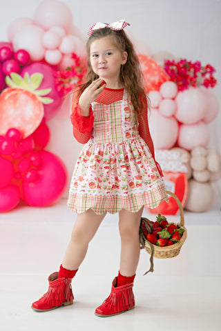 Strawberry Harvest Scalloped Tunic **Ready to Ship allow 7-10 days**