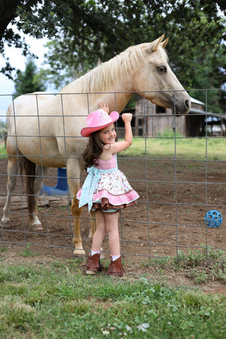 Blushing Wild Horses Tunic Set -READY TO SHIP
