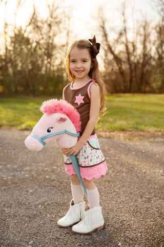 Blushing Wild Horses 2-Piece Scalloped Skort Set - READY TO SHIP