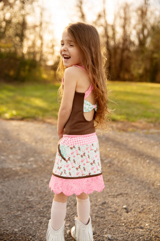 Blushing Wild Horses 2-Piece Scalloped Skort Set - READY TO SHIP